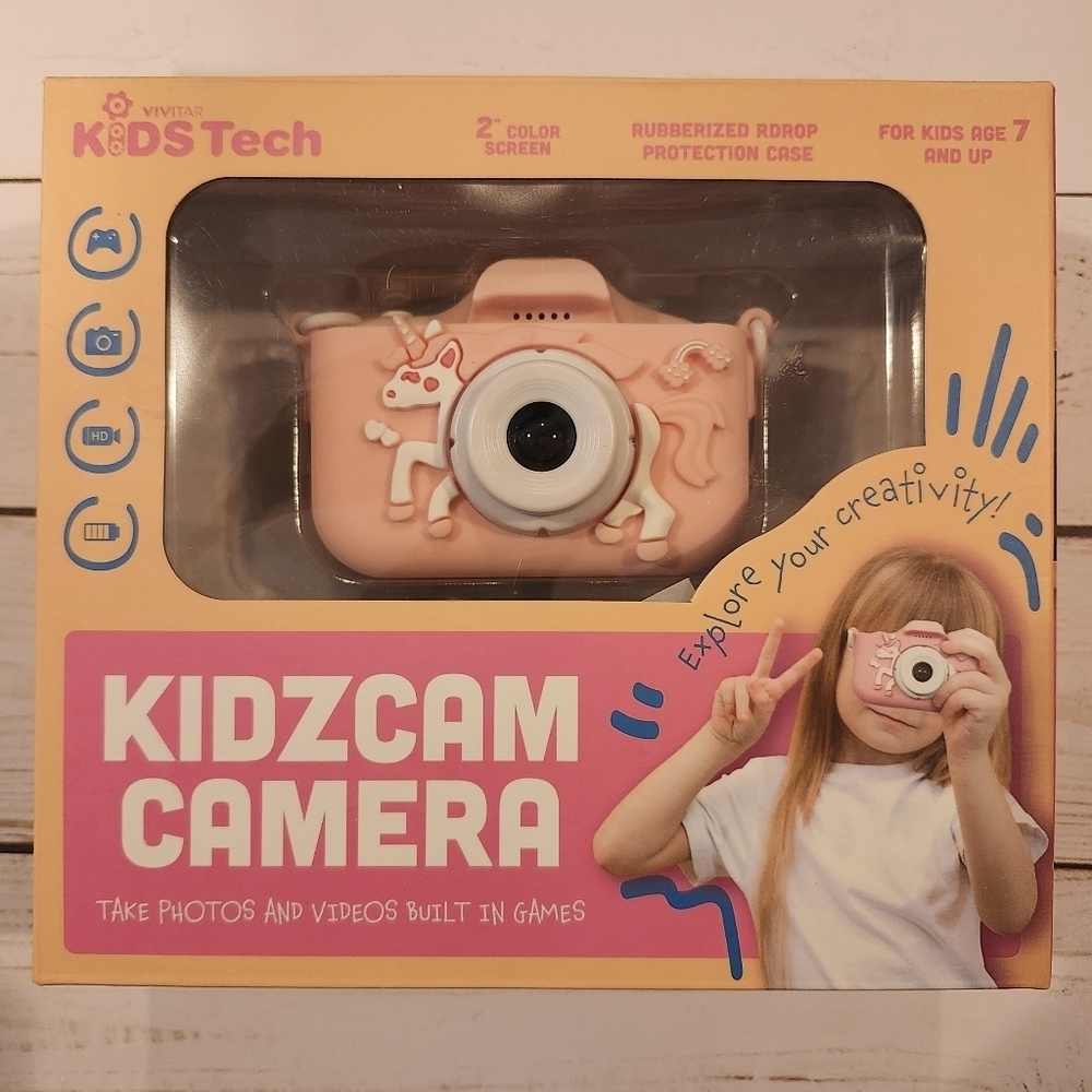 Vivitar Kids Tech KidzCam Camera - Pink/White Unicorn